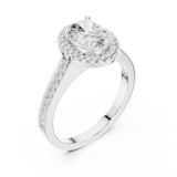 Gold Ring DDLR-417, White Gold, view 2