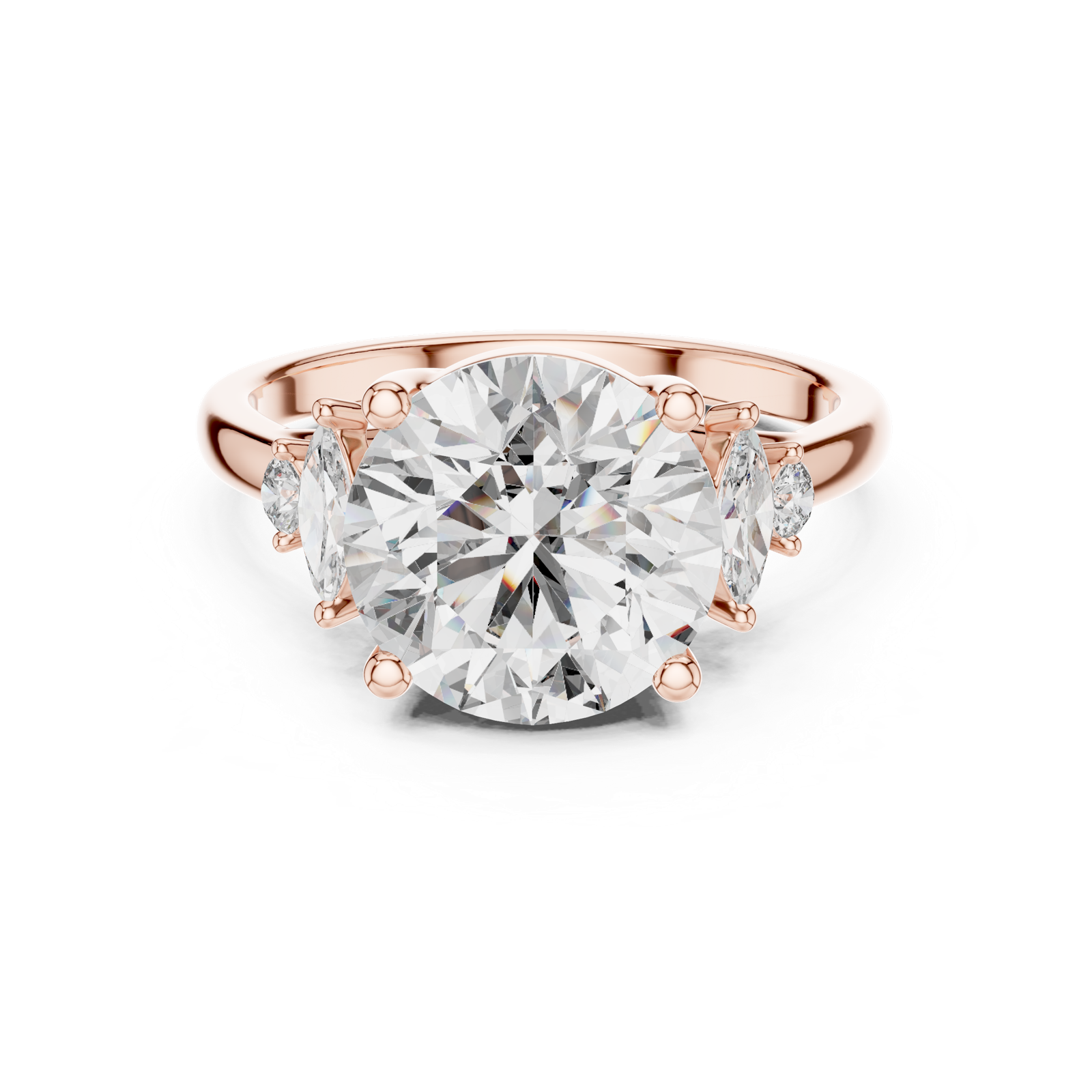 Gold Ring DDLR-073, Rose Gold, view 4