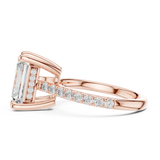 Gold Ring DDLR-250, Radiant center stone, Rose Gold, view 3