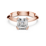 Gold Jewelry L36-8, Asscher center stone, Rose Gold, view 4