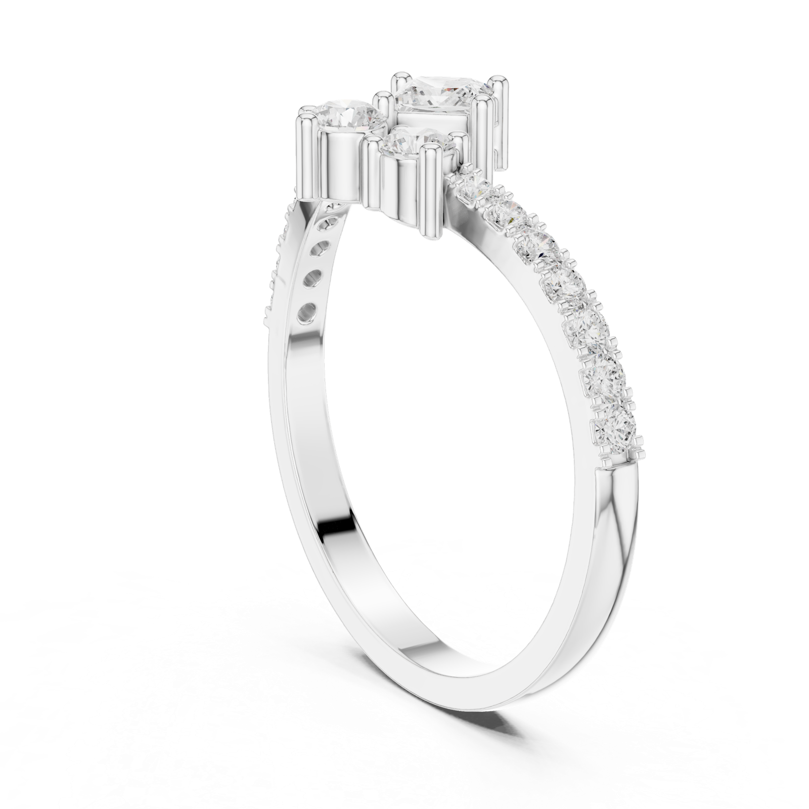 Gold Ring HLR-44, White Gold