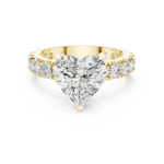 Gold Jewelry L35-63, Heart center stone, Yellow Gold, view 4