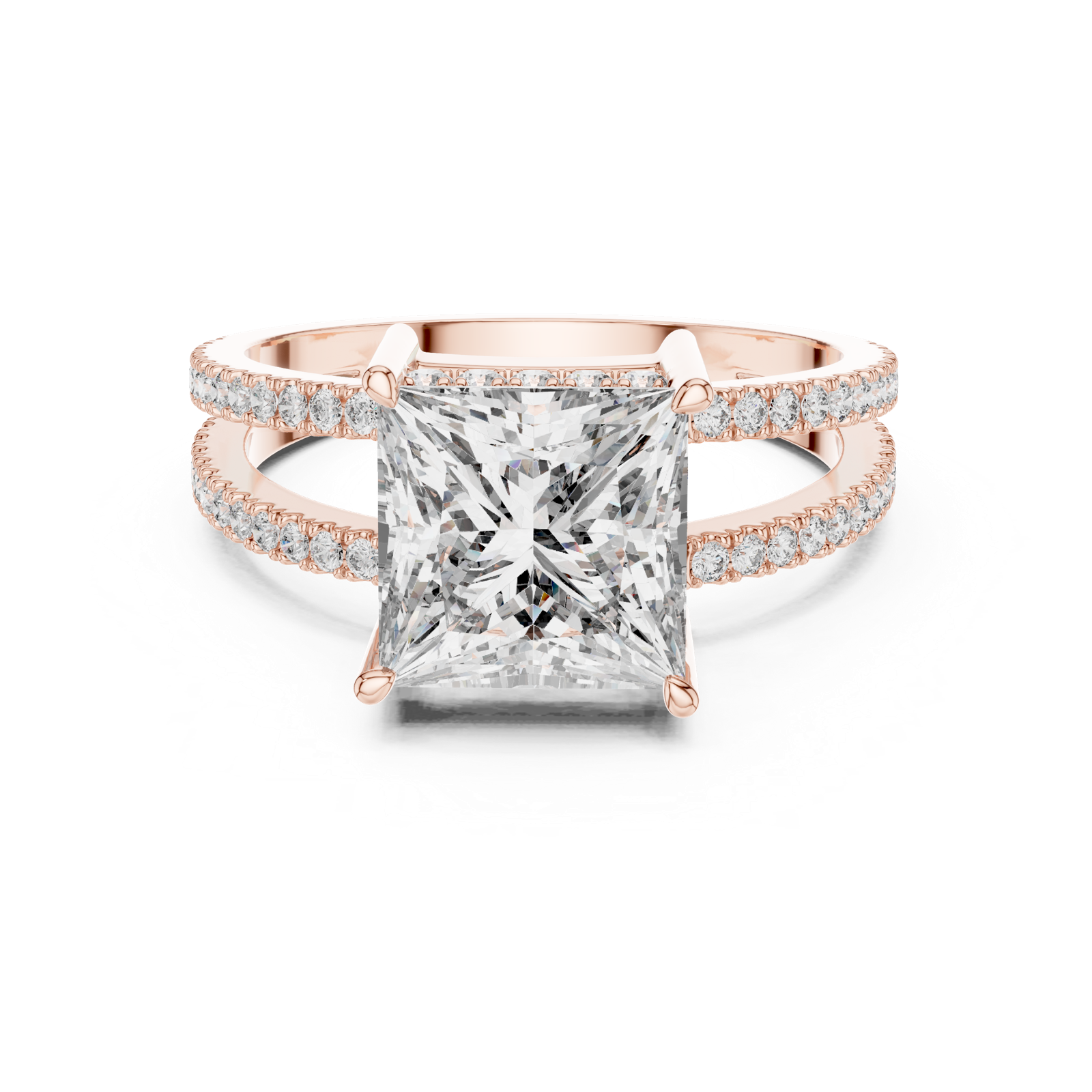 Gold Ring L03-1384, Rose Gold, view 4