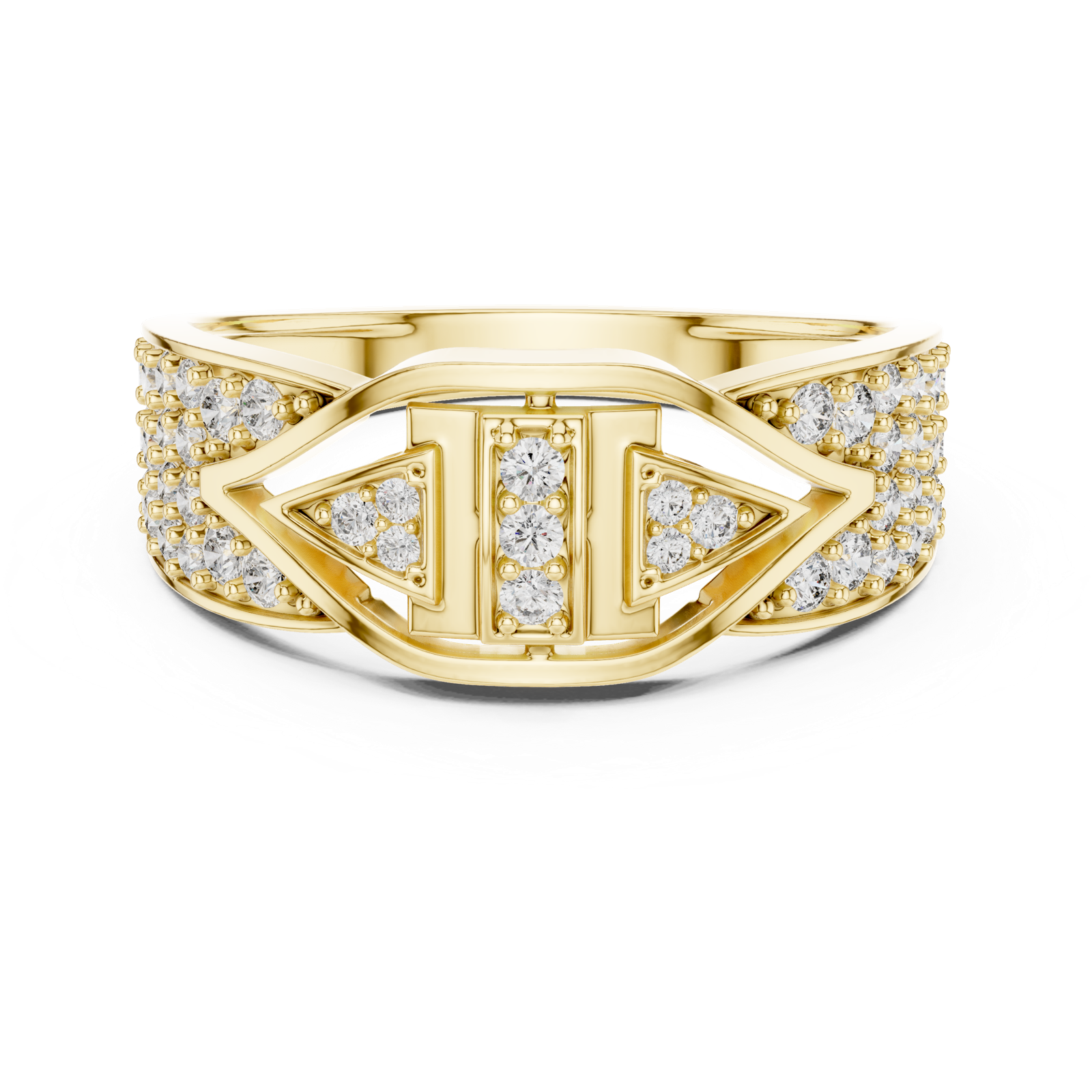 Gold Ring LR-01 (24), Yellow Gold, view 4