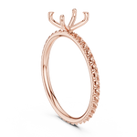 Gold Jewelry L36-15, Oval center stone, Rose Gold, view 1