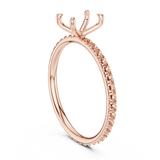 Gold Jewelry L36-15, Oval center stone, Rose Gold, view 1