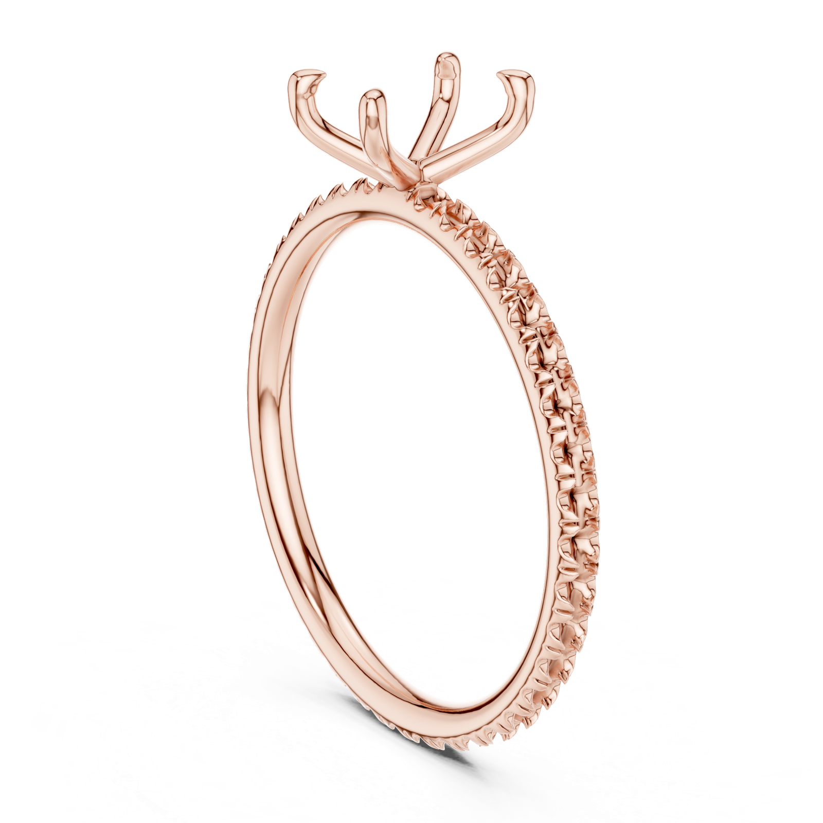Gold Jewelry L36-15, Oval center stone, Rose Gold, view 1