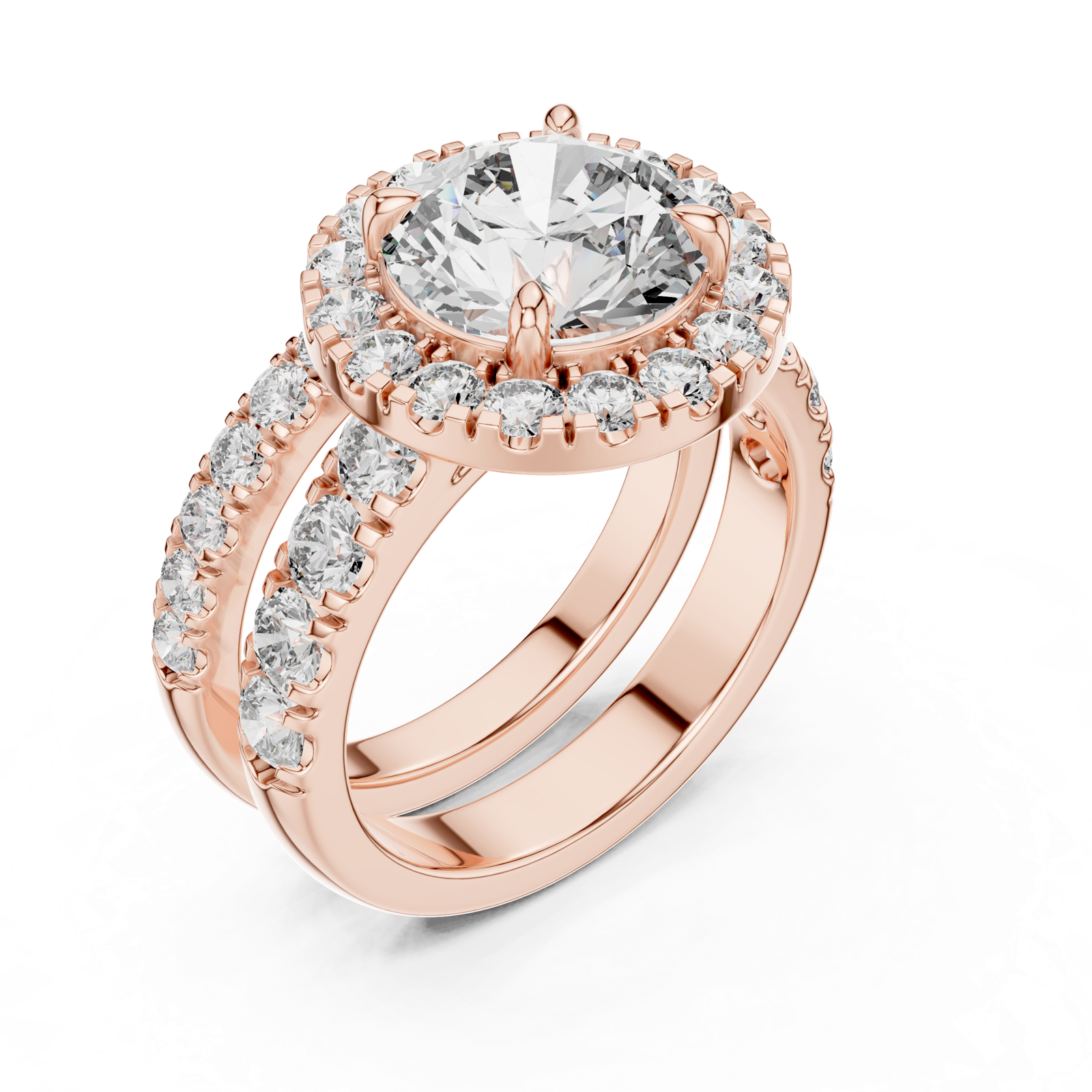 Gold Ring DDLR-007, Rose Gold, view 2