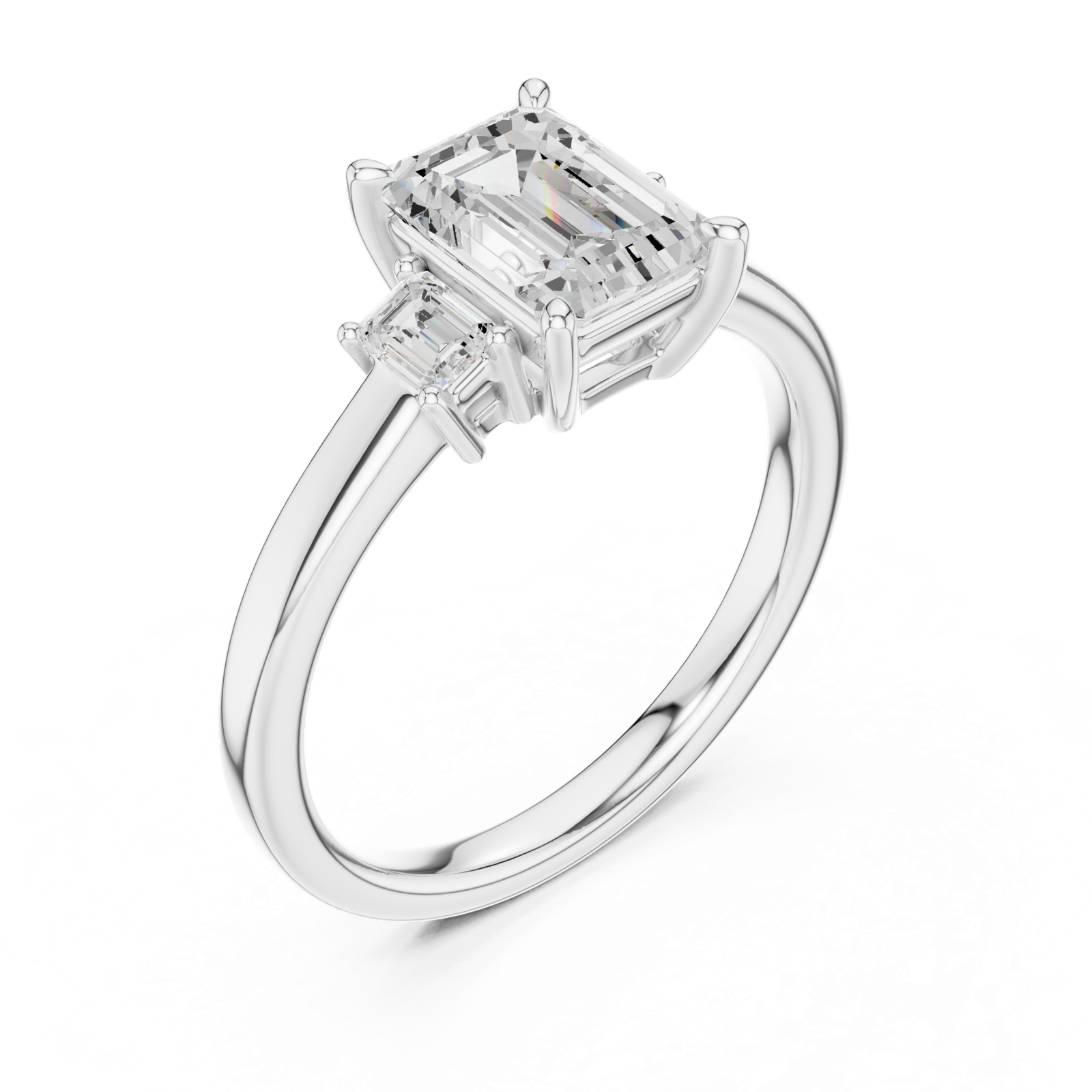 Gold Ring DDLR-868, White Gold, view 2