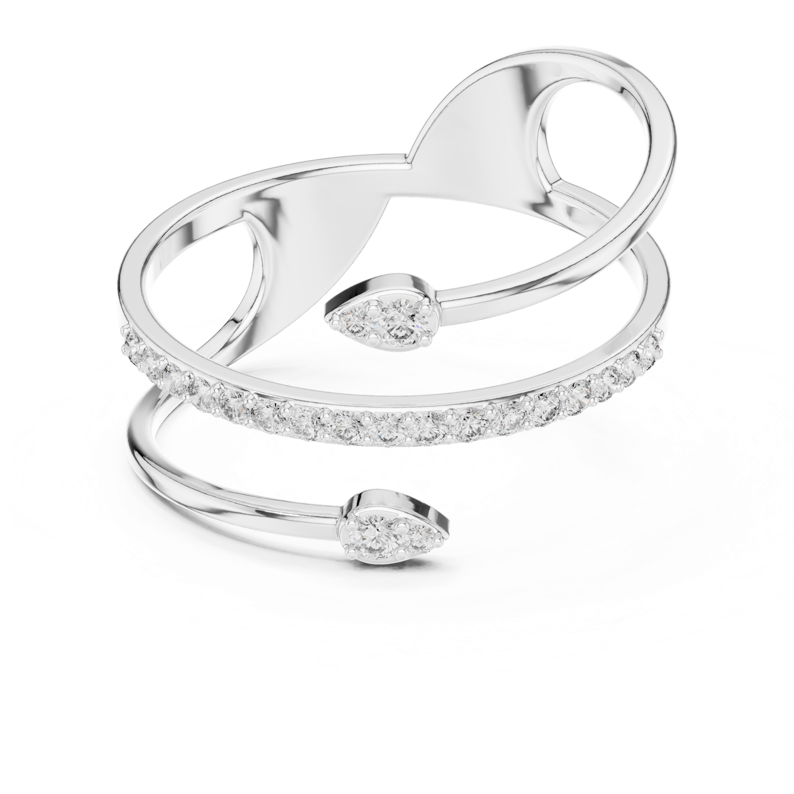 Gold Ring 1 (236), White Gold, view 4