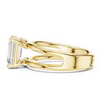 Gold Jewelry L36-9, Emerald center stone, Yellow Gold, view 3