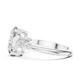Gold Jewelry L35-67, Oval center stone, White Gold, view 3