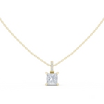 Gold Jewelry DDPO-009, Princess center stone, Yellow Gold