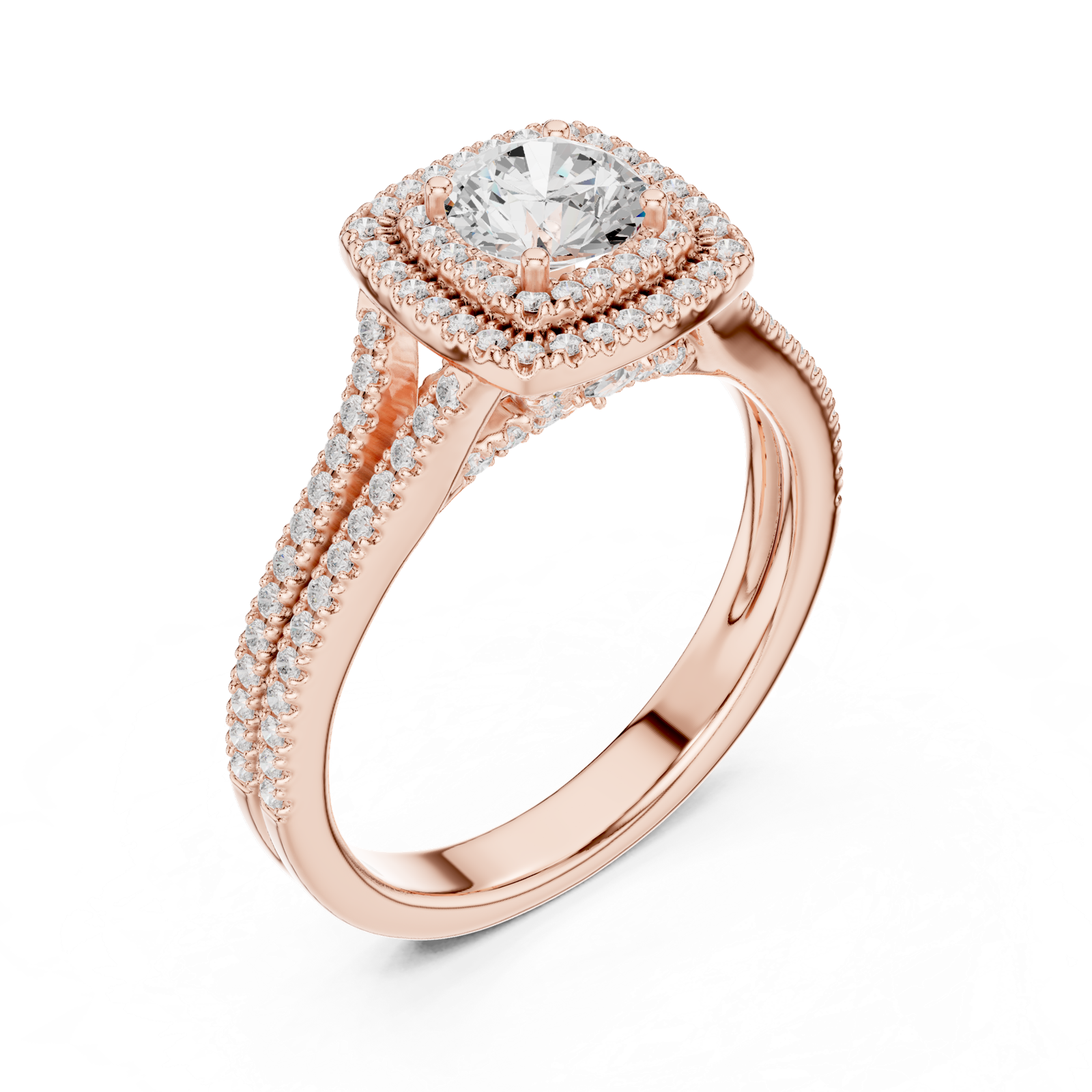 Gold Ring LR-0252, Rose Gold, view 2