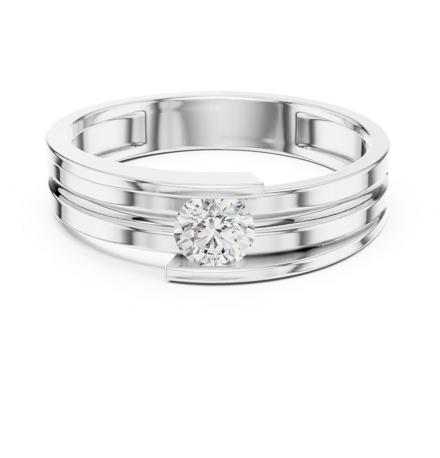 Gold Ring HLR-05 3MM, White Gold