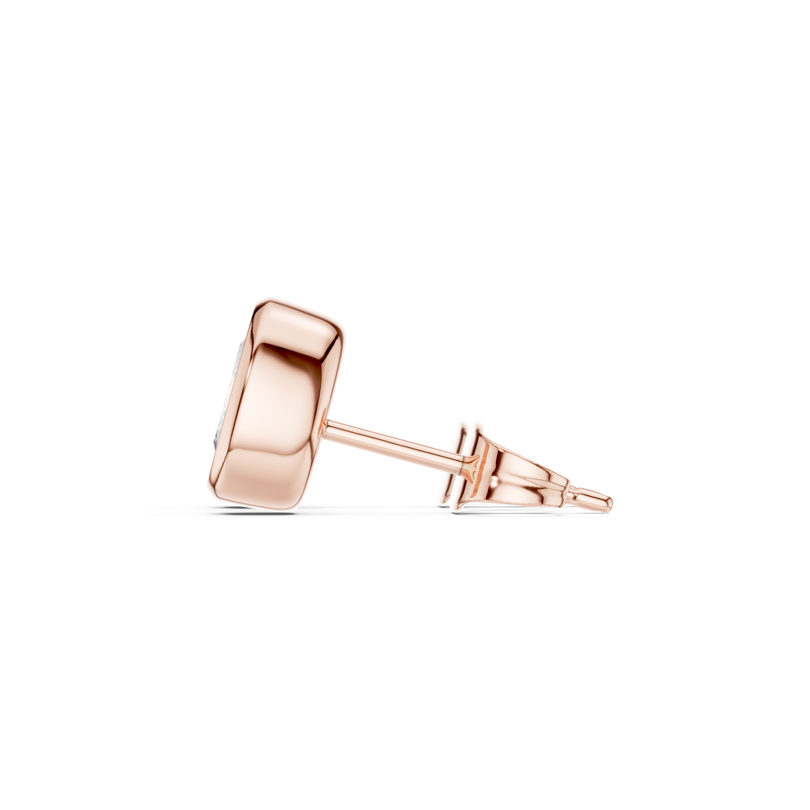 Gold Jewelry DDER-001, Oval center stone, Rose Gold, view 3