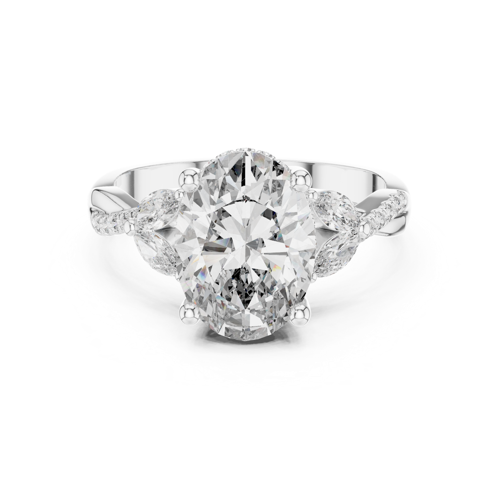 Gold Pendant 9-10017L_22, White Gold