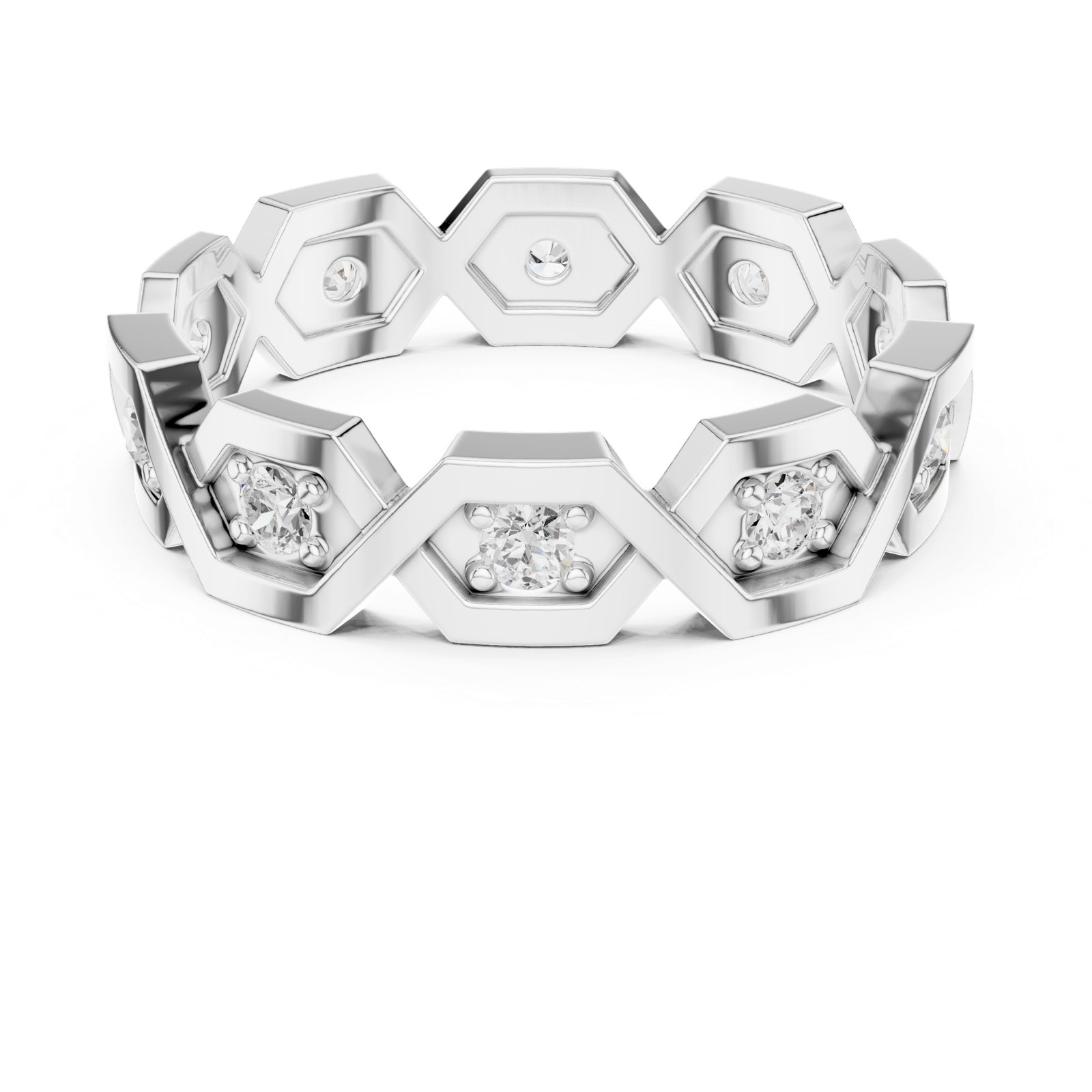 Gold Ring L22-R6, White Gold, view 4