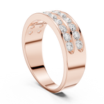 14K Solid Gold Lab Diamond Eternity Ring, Rose Gold, view 1