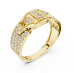 Gold Ring LR-01 (24), Yellow Gold, view 2