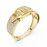Gold Ring LR-01 (24), Yellow Gold, view 2