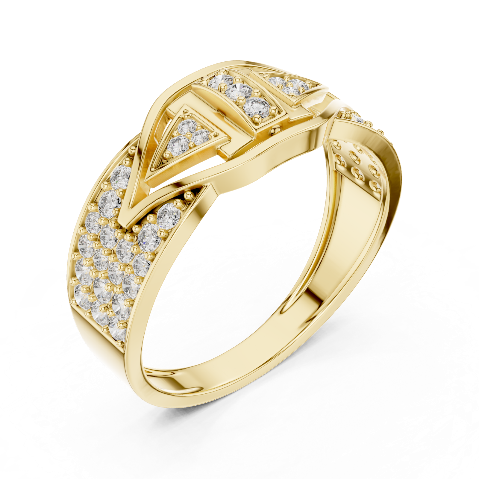 Gold Ring LR-01 (24), Yellow Gold, view 2