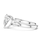 Gold Jewelry L36-7, Pear center stone, White Gold, view 3