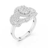 Gold Ring DDLR-453, White Gold, view 2