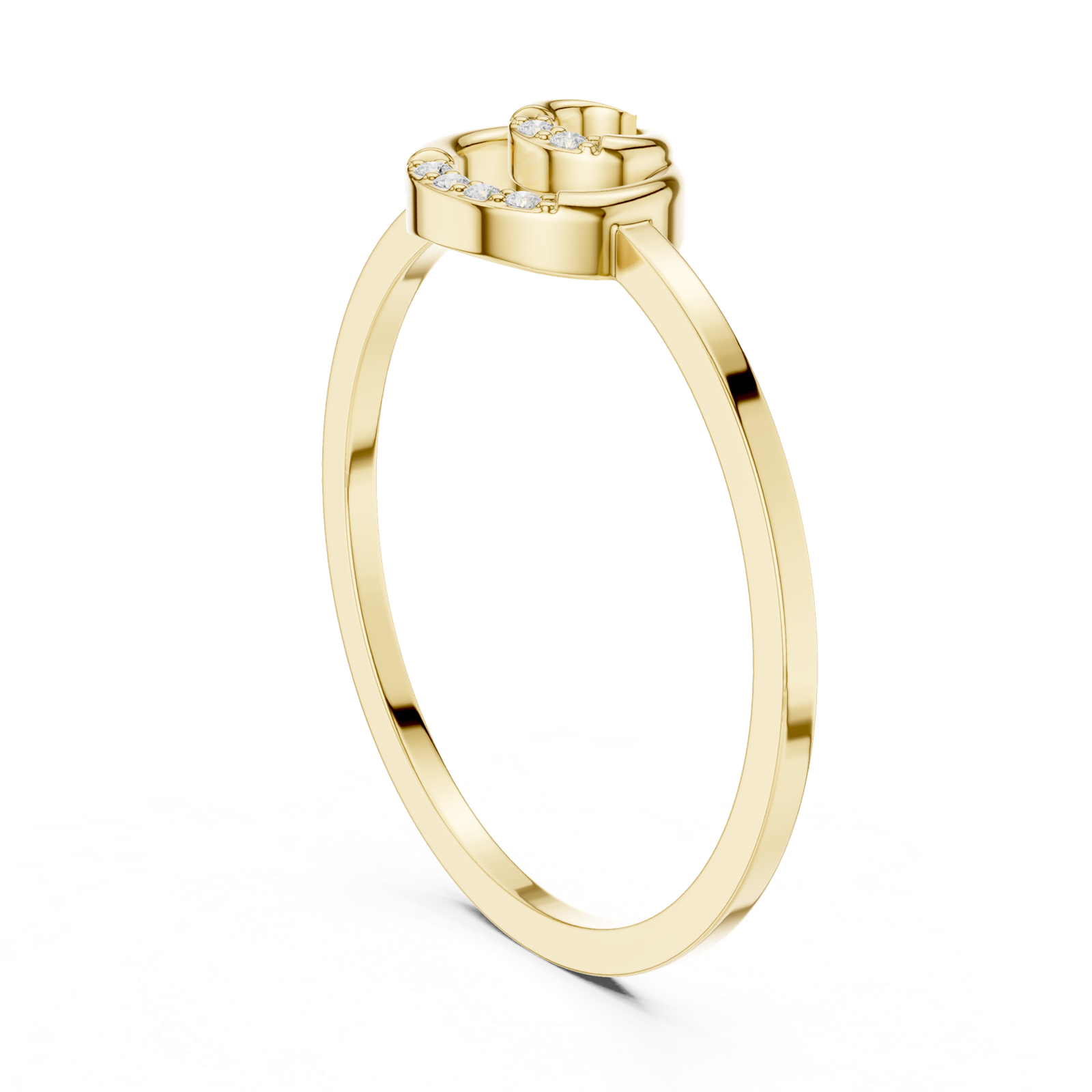 Gold Ring DDLR-686, Yellow Gold, view 1