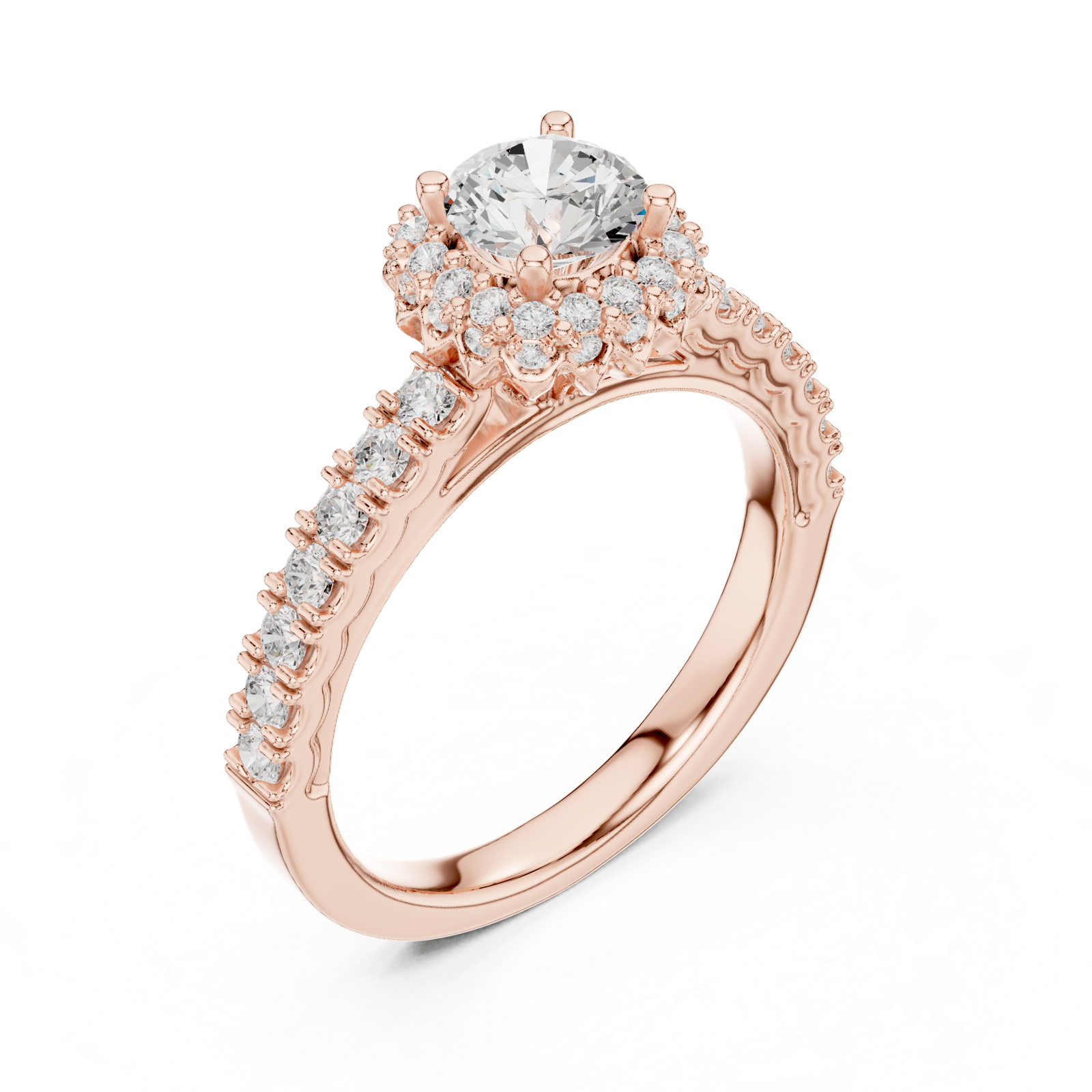Gold Ring LR-0230, Rose Gold, view 2