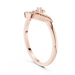 Gold Ring DR-6159, Rose Gold, view 1