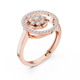 Gold Ring ALR-154, Rose Gold, view 2