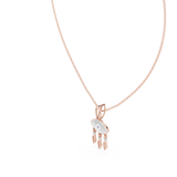 Gold Pendant 12-10012P, Rose Gold, view 2