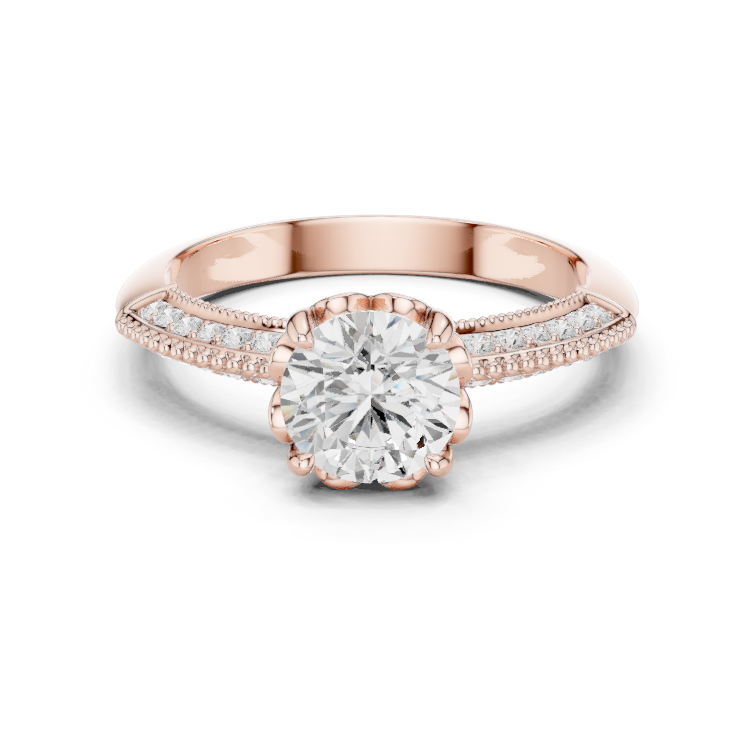 Gold Ring DDLR-685, Rose Gold