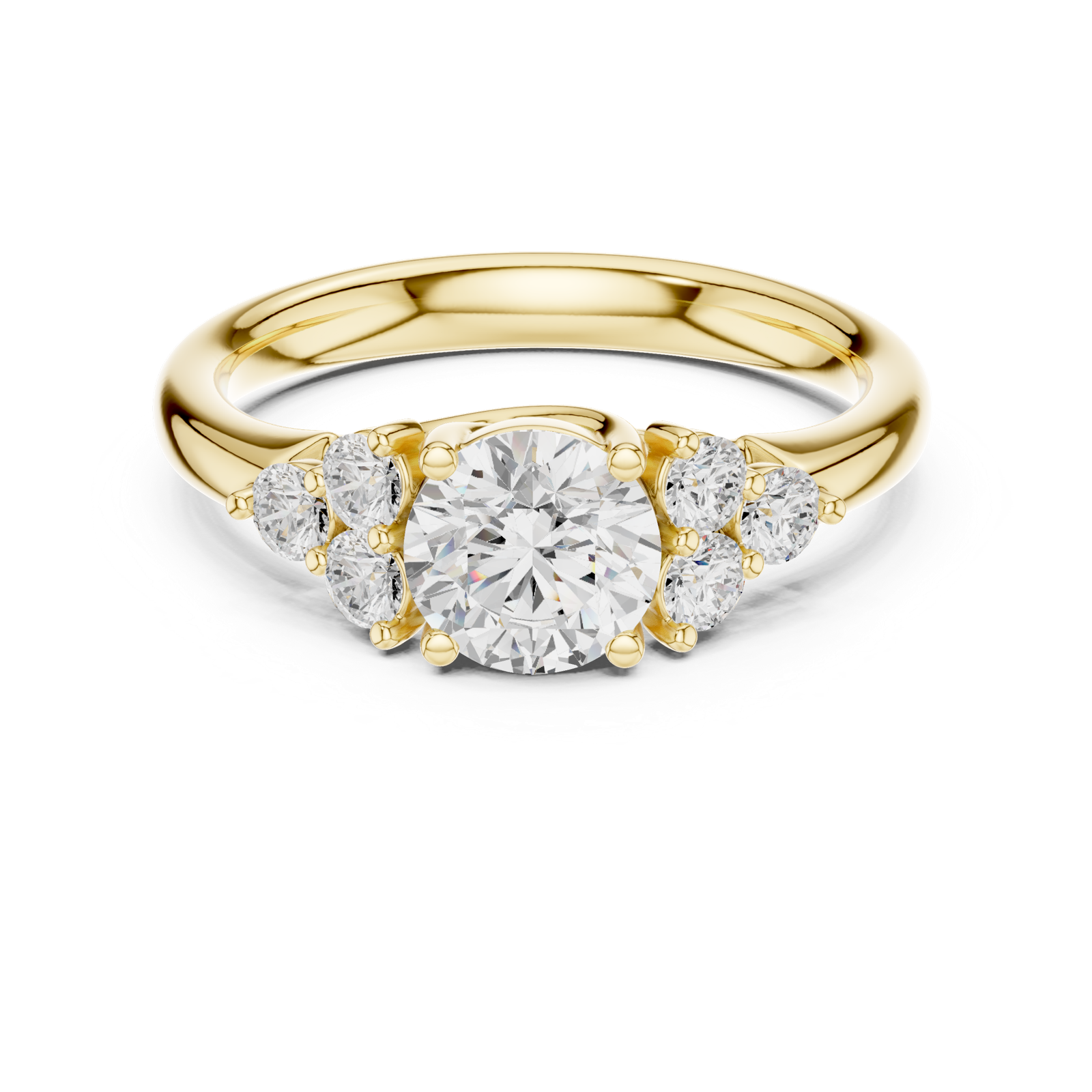 Gold Ring DDLR-678, Yellow Gold, view 4
