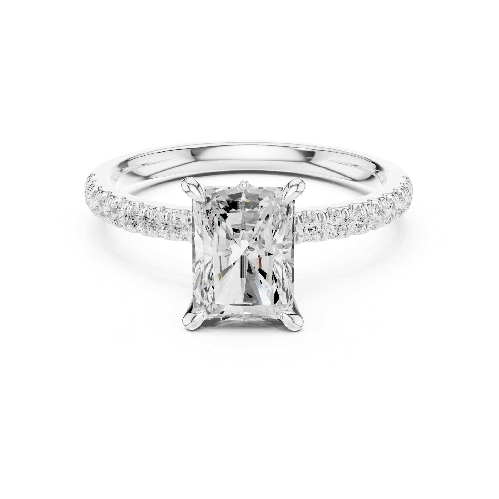 Gold Ring DDLR-1015, White Gold, view 4