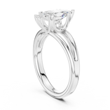 Gold Jewelry L36-7, Marquise center stone, White Gold, view 1