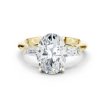 Gold Jewelry L35-67, Oval center stone, Yellow Gold
