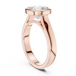 Gold Jewelry L36-3, Cushion center stone, Rose Gold, view 1