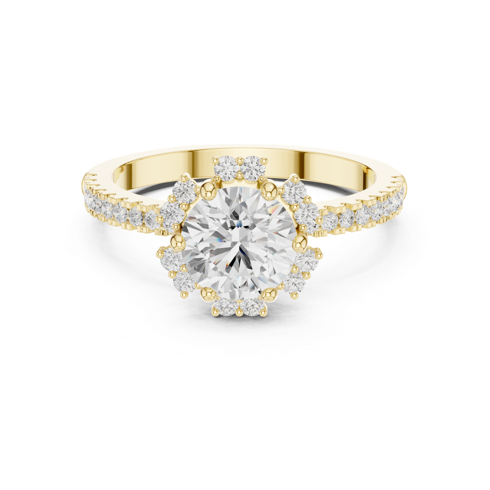 Gold Ring DDLR-324, Yellow Gold, view 4