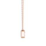 Gold Jewelry, Asscher center stone, Rose Gold, view 3