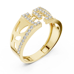 Gold Ring LR-01 (20), Yellow Gold, view 2