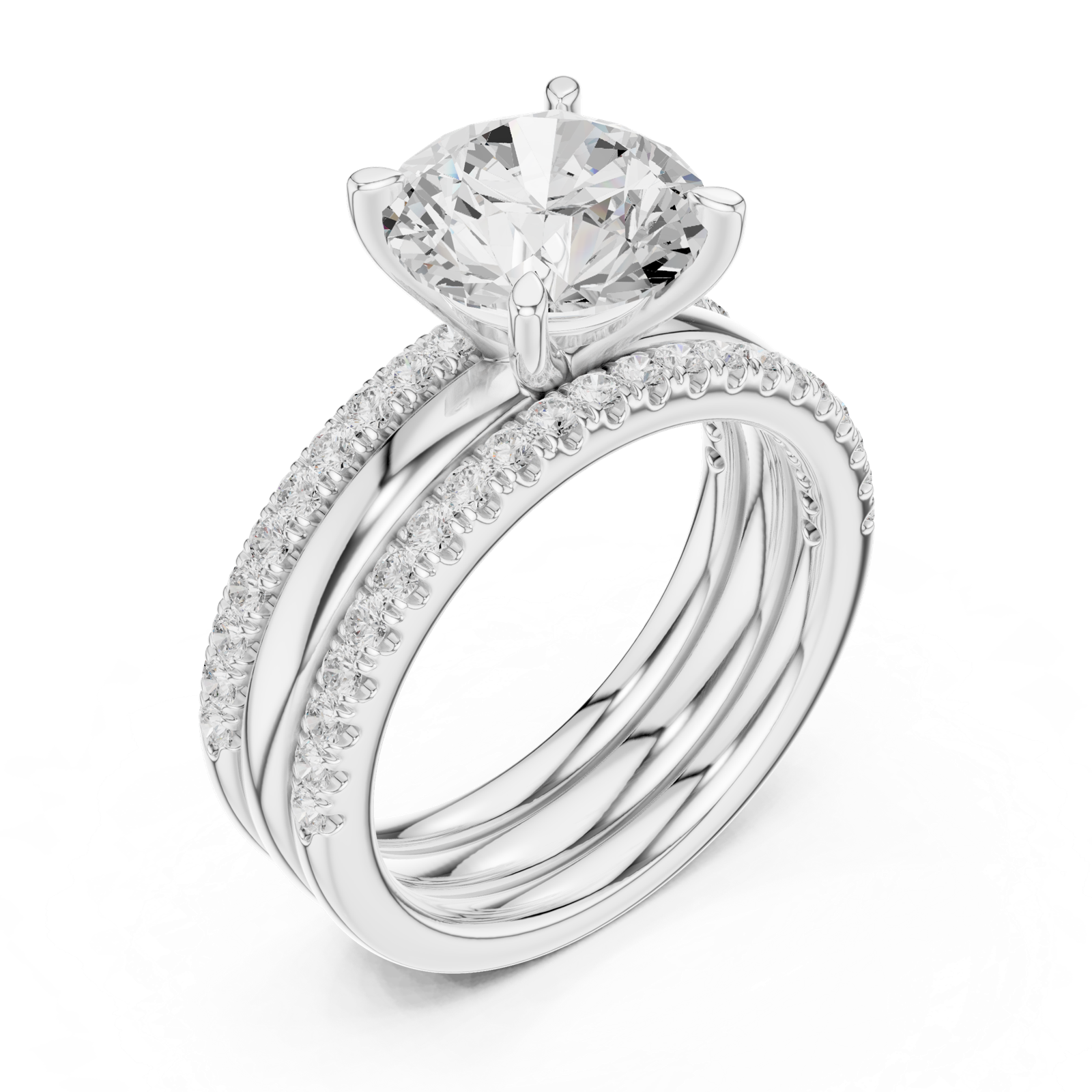 Gold Ring DDLR-949, White Gold, view 2