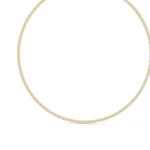 14K Solid Gold Lab Diamond Tennis Necklace, Yellow Gold, view 2