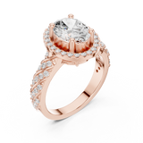 Gold Ring DDLR-414, Rose Gold, view 2