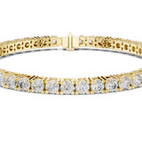 14K Solid Gold Lab Diamond Bracelet, Yellow Gold, view 4