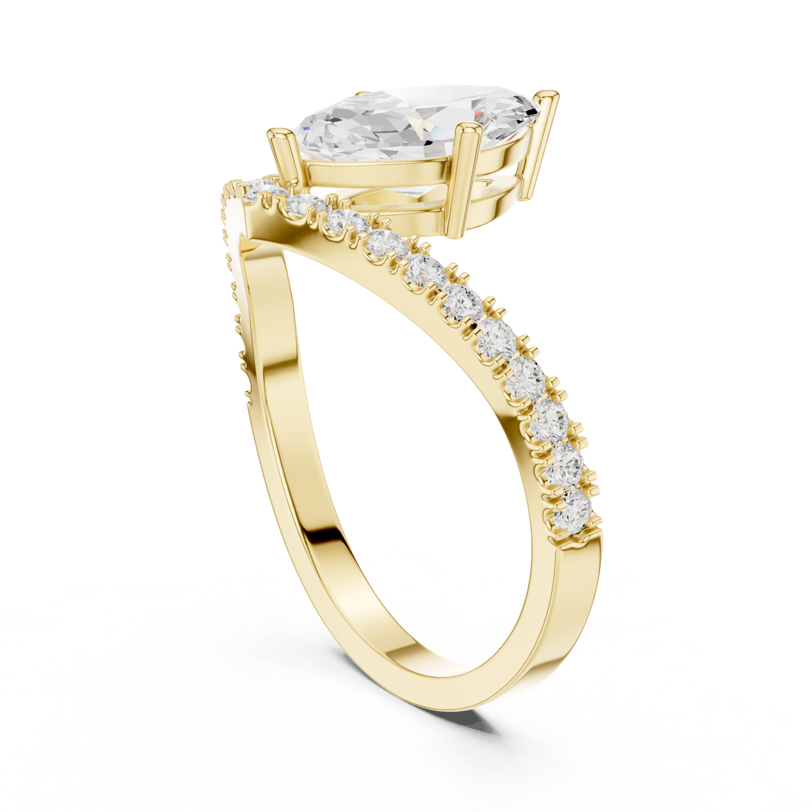 Gold Ring DDLR-1105, Yellow Gold, view 1