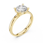 Gold Jewelry L36-10, Round center stone, Yellow Gold, view 2