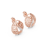 Gold Earrings 12-10011@E, Rose Gold, view 2