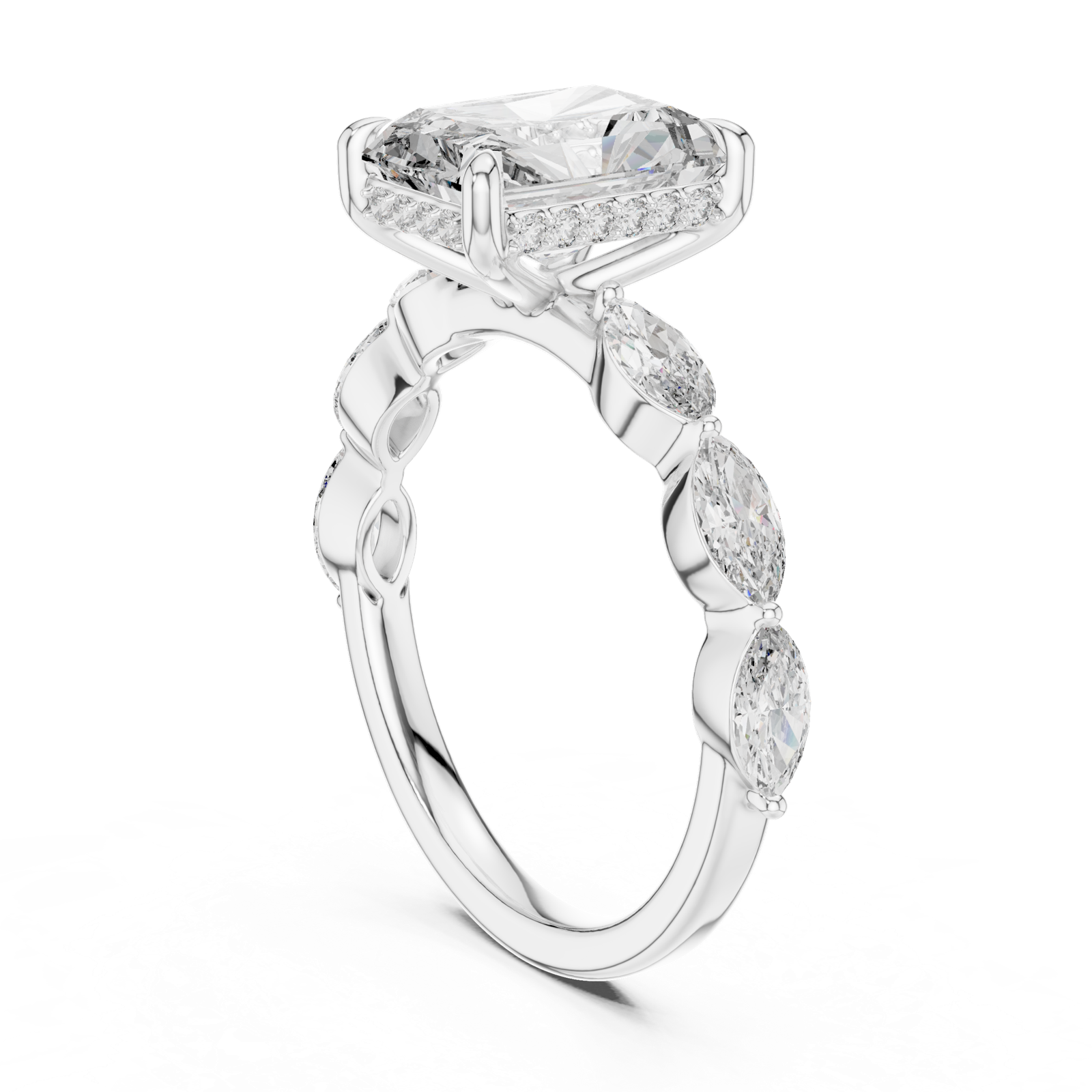 Gold Pendant 9-10006L_02, White Gold, view 1